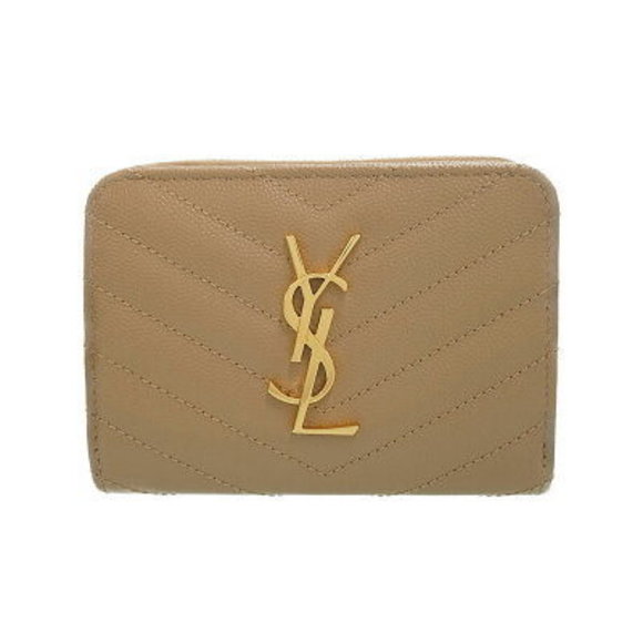 SAINT LAURENT PARIS Monogram Full Zip Wallet Bifold - Picture 1 of 5